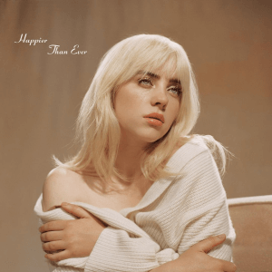 The original Happier Than Ever album cover by Billie Eilish.